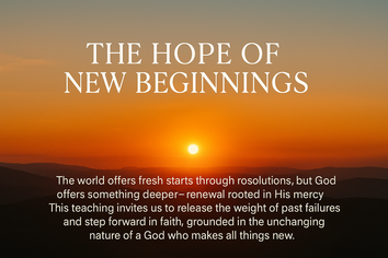 The Hope of New Beginnings
